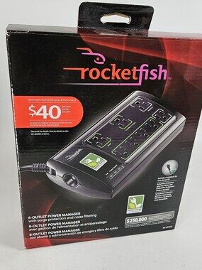 Rocketfish 8 Outlet Power Management with Surge Protection & Noise Filtering